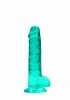 Żelowy penis dildo z przyssawką 19 cm 